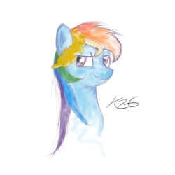 Size: 1000x998 | Tagged: safe, artist:komodo26, rainbow dash, pegasus, pony, bust, portrait, solo