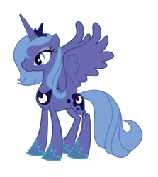 Size: 1400x1572 | Tagged: artist needed, safe, princess luna, alicorn, pony, s1 luna, solo