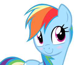 Size: 4500x3800 | Tagged: safe, artist:translayer, rainbow dash, pegasus, pony, absurd resolution, blushing, cute, dashabetes, simple background, smiling, solo, transparent background, vector