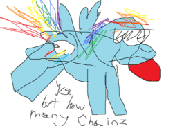 Size: 500x363 | Tagged: safe, artist:kagome-kagome, rainbow dash, pegasus, pony, 1000 hours in ms paint, animated, dumb running ponies, ms paint, stylistic suck, text