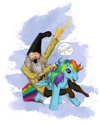 Size: 792x1000 | Tagged: safe, artist:dieagodandrea, rainbow dash, human, free pony, vermin supreme