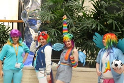 Size: 960x640 | Tagged: artist needed, safe, artist:drowninginrice, rainbow dash, human, equestria girls, anime weekend atlanta, cosplay, irl, irl human, photo