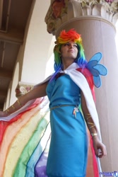 Size: 1366x2048 | Tagged: safe, artist:ladymella, rainbow dash, human, cosplay, irl, irl human, photo, solo