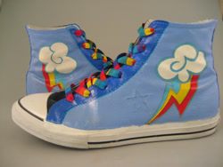 Size: 1500x1125 | Tagged: safe, artist:bara-colton, rainbow dash, clothes, converse, custom, cutie mark, irl, shoes