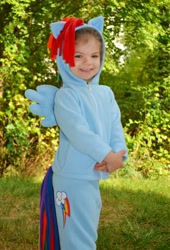 Size: 450x662 | Tagged: safe, artist:sugartartcrafts, rainbow dash, human, clothes, costume, irl, irl human, photo, solo