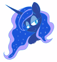 Size: 2900x3157 | Tagged: safe, princess luna, alicorn, pony, female, hooves, horn, mare, simple background, smiling, solo, white background