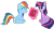 Size: 1024x546 | Tagged: safe, artist:ulyssesgrant, daring do, rainbow dash, twilight sparkle, pegasus, pony, .svg available, book, cute, magic, simple background, smiling, telekinesis, transparent background, vector