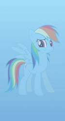 Size: 653x1222 | Tagged: safe, artist:kryptonpony, rainbow dash, pegasus, pony, ios7, iphone, solo, wallpaper