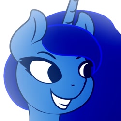 Size: 512x512 | Tagged: safe, artist:eqamrd, princess luna, alicorn, pony, bust, cute, grin, smiling, solo