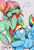 Size: 1024x1486 | Tagged: safe, artist:llacky, rainbow dash, oc, earth pony, pegasus, pony, female, mare