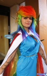 Size: 1250x2048 | Tagged: safe, artist:ladymella, rainbow dash, human, cosplay, irl, irl human, photo, solo