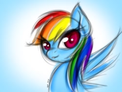 Size: 800x600 | Tagged: safe, artist:ep-777, rainbow dash, pegasus, pony, female, gradient background, mare, solo