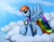 Size: 1650x1275 | Tagged: safe, artist:grennadder, rainbow dash, pegasus, pony, cloud, cloudy, goggles, solo