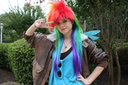 Size: 1280x853 | Tagged: safe, artist:jennabrowne, rainbow dash, human, cosplay, irl, irl human, photo, solo