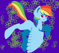 Size: 698x636 | Tagged: safe, artist:ponyponychan, rainbow dash, pegasus, pony, female, mare, simple background, solo