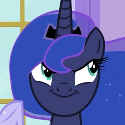 Size: 529x529 | Tagged: safe, screencap, princess luna, alicorn, pony, between dark and dawn, cropped, raised hoof, solo