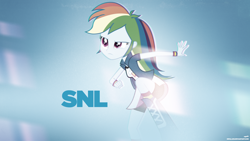 Size: 1920x1080 | Tagged: safe, artist:adrianimpalamata, rainbow dash, equestria girls, saturday night live, snl, solo