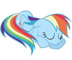 Size: 1900x1600 | Tagged: safe, artist:ocarina0ftimelord, rainbow dash, pegasus, pony, simple background, sleeping, sleepydash, solo, transparent background, vector