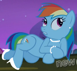 Size: 464x425 | Tagged: safe, edit, screencap, rainbow dash, pegasus, pony, 1000 hours in ms paint, bracelet, earring, high heels, ms paint, necklace, rainbow dash always dresses in style, solo