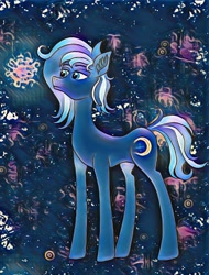 Size: 768x1008 | Tagged: safe, artist:keshakadens, princess luna, earth pony, pony, race swap