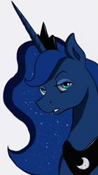 Size: 947x1697 | Tagged: safe, artist:jellymaggot, princess luna, alicorn, pony, solo