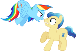 Size: 4150x2827 | Tagged: safe, artist:vector-brony, ivory, ivory rook, rainbow dash, crystal pony, pegasus, pony, absurd resolution, confrontation, nose wrinkle, simple background, transparent background, vector