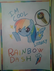 Size: 1536x2048 | Tagged: safe, artist:lolly <3, rainbow dash, pegasus, pony, cool, sonic rainboom, text