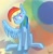 Size: 1024x1043 | Tagged: safe, artist:onicka12, rainbow dash, pegasus, pony, female, mare, simple background, solo