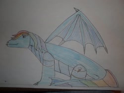 Size: 2048x1536 | Tagged: safe, rainbow dash, dragon, dragonified, rainbow dragon, species swap, transformation