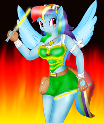 Size: 2035x2395 | Tagged: safe, artist:odiz, rainbow dash, equestria girls, black orchid, killer instinct, orchid, rareware, solo