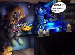 Size: 4096x3031 | Tagged: artist needed, safe, princess luna, pony, bloodstained ritual of the night, clothes, cosplay, costume, the fun has been doubled, video game