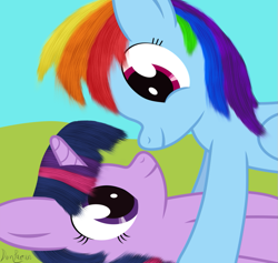 Size: 917x871 | Tagged: safe, artist:waveywaves, rainbow dash, twilight sparkle, pegasus, pony, female, lesbian, shipping, twidash