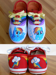 Size: 570x770 | Tagged: safe, rainbow dash, clothes, custom, cutie mark, irl, photo, shoes