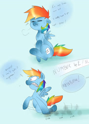 Size: 2480x3425 | Tagged: safe, artist:theponybox696, rainbow dash, pegasus, pony, sonic rainboom (episode), comic, desperation, female, full bladder, mare, need to pee, omorashi, potty dance, potty emergency, potty time, scrunchy face, trotting in place