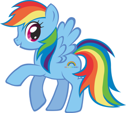 Size: 2863x2574 | Tagged: safe, rainbow dash, pegasus, pony, literal cutie marks, rearing, smiling, solo, spread wings