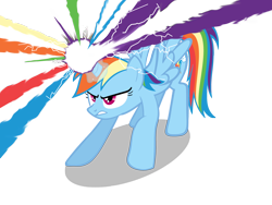 Size: 3600x2700 | Tagged: safe, artist:neriani, rainbow dash, alicorn, pony, magic, race swap, rainbowcorn, simple background, solo, transparent background, vector