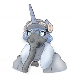 Size: 1641x1748 | Tagged: safe, artist:helixjack, princess luna, alicorn, anthro, bomber jacket, bust, clothes, dog tags, earmuffs, female, goggles, hat, jacket, mask, oxygen mask, pilot, raf, royal air force, scarf, simple background, solo, white background, wingless, wingless anthro, world war ii