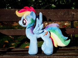 Size: 1067x800 | Tagged: safe, artist:tersaziu, rainbow dash, irl, photo, plushie