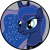 Size: 1200x1200 | Tagged: safe, artist:rob barba, princess luna, alicorn, pony, bust, female, mare, medallion, portrait, solo