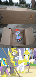 Size: 488x1054 | Tagged: safe, derpibooru import, rainbow dash, pegasus, pony, fanfic:my little dashie, dashie meme, exploitable meme, good people finding dash meme, meme, my little pony, obligatory pony, royal guard