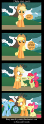 Size: 900x2498 | Tagged: safe, artist:cristal-of-light, derpibooru import, apple bloom, applejack, rainbow dash, earth pony, pegasus, pony, comic, date