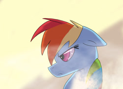 Size: 792x576 | Tagged: safe, artist:ragequitpone, derpibooru import, rainbow dash, pegasus, pony, frown, solo