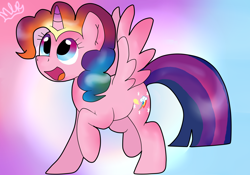 Size: 2000x1400 | Tagged: safe, artist:pinkiepie6680, derpibooru import, pinkie pie, rainbow dash, twilight sparkle, earth pony, pony, fusion, solo