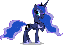 Size: 10000x7243 | Tagged: safe, artist:chrzanek97, princess luna, alicorn, pony, a royal problem, .svg available, absurd resolution, cutie mark, female, mare, open mouth, pointing at self, simple background, solo, transparent background, vector