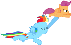 Size: 10863x6811 | Tagged: safe, artist:heavyecho, rainbow dash, scootaloo, pegasus, pony, absurd resolution, scootalove