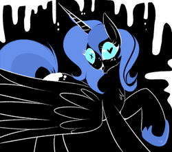 Size: 700x620 | Tagged: safe, artist:lulubell, princess luna, alicorn, pony, female, looking at you, mare, nightmare luna, s1 luna, solo, wingding eyes