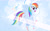 Size: 2560x1600 | Tagged: safe, artist:kibbiethegreat, derpibooru import, rainbow dash, pegasus, pony, solo, wallpaper