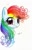 Size: 327x508 | Tagged: safe, artist:prettypinkpony, rainbow dash, pegasus, pony, bust, portrait, solo, traditional art