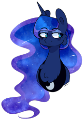 Size: 898x1288 | Tagged: safe, artist:soundwavepie, princess luna, alicorn, pony, female, mare, simple background, smiling, solo, transparent background