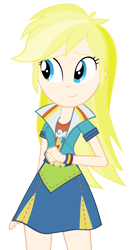 Size: 3600x6480 | Tagged: safe, derpibooru import, edit, rainbow dash, equestria girls, friendship games, blonde, blondening, clothes, human coloration, natural hair color, realism edits, recolor, skirt, solo